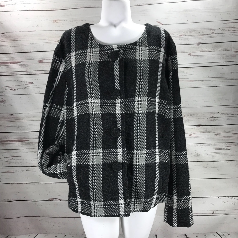 Merona XXL Wool Blend Weaved Lined Jacket
